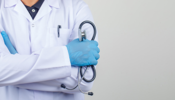 dentist holding stethoscope